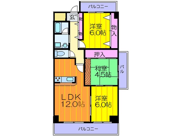 ロイヤルクレストの物件間取画像